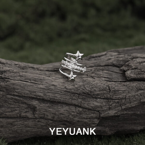 O1CN01sj5mAz2KdEoNaKMFZ_2208490579579-0-cib Wholesale zircon dotted Star multi-layer earrings ear bone clip