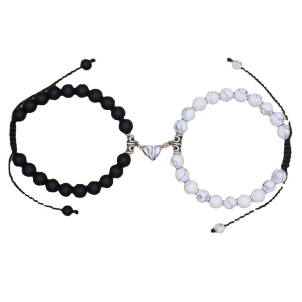 Wholesale Cole Bracelet Suction Stone Pair of Black Red Rope Love Bracelet Valentine's Day Gift