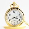 Wholesale Retro flip-top digital gold commemorative quartz pocket watch for great figures
