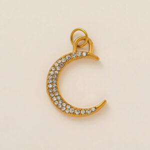 Full zircon moon pendant