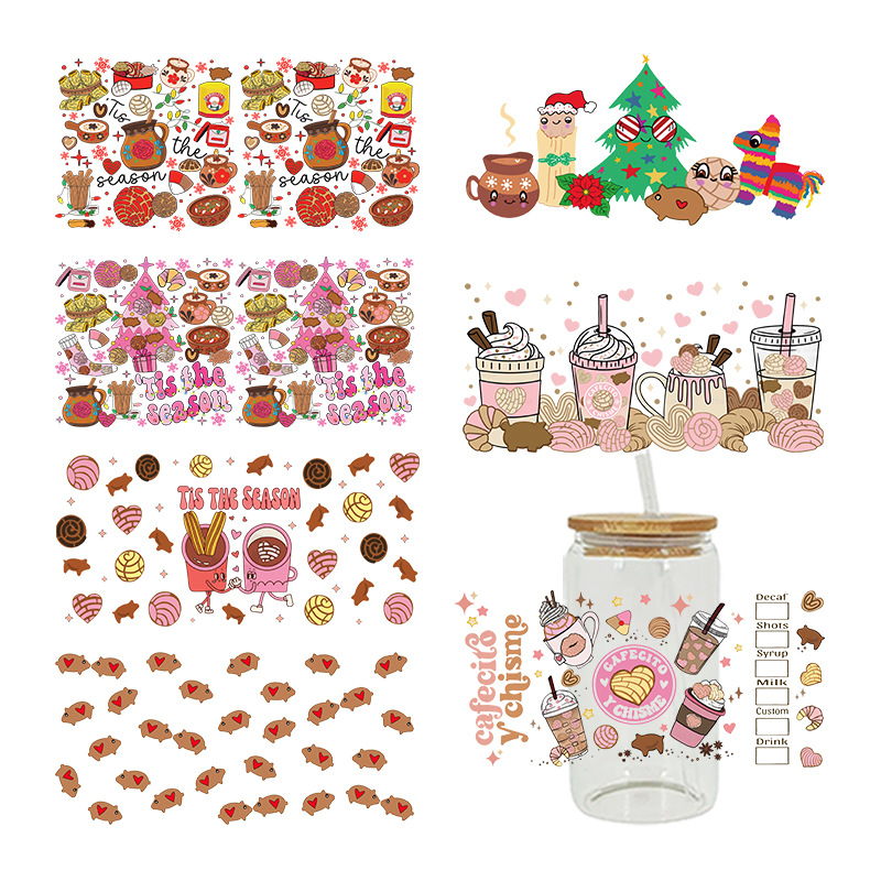 Wholesale UV Transfer Paste Glass Crystal Label Crystal Paste Cross-border Special Paste for 16oz Glass C 23cmX11cm