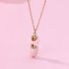 Wholesale Pink Cute Pendant Niche Ballet Shoes Necklace