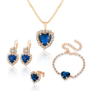 sku8761 love sapphire blue 4 piece set