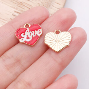 1 red dripping love letter love14x15x1mm-1g-25184