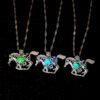 Wholesale Hollowed-out glow-in-the-dark horse Halloween necklace