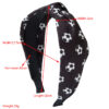 Wholesale Sports style colorful football printed wide edge headband