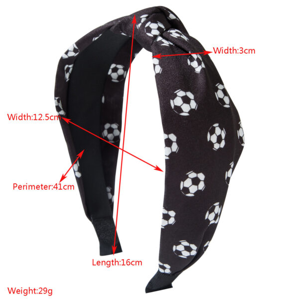 Wholesale Sports style colorful football printed wide edge headband