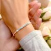 Wholesale Amazon Cross-Border Best-Selling Stainless Steel Elbow Inspirational Text Adjustable Length Women's Braided Bracelet with Card