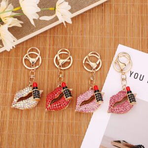 O1CN01spOzGq27Kpzfj0yUx_2218648477779-0-cib Wholesale Diamond-studded mouth red lips car keychain