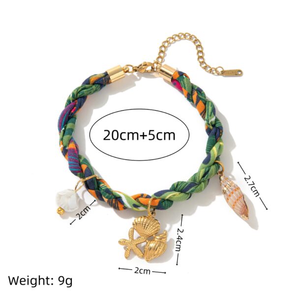 Wholesale Colorful Scallop Necklace Marine Life Pendant Clavicle Necklace Electroplated 18K Gold