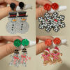 Wholesale Santa Claus sequined acrylic earrings