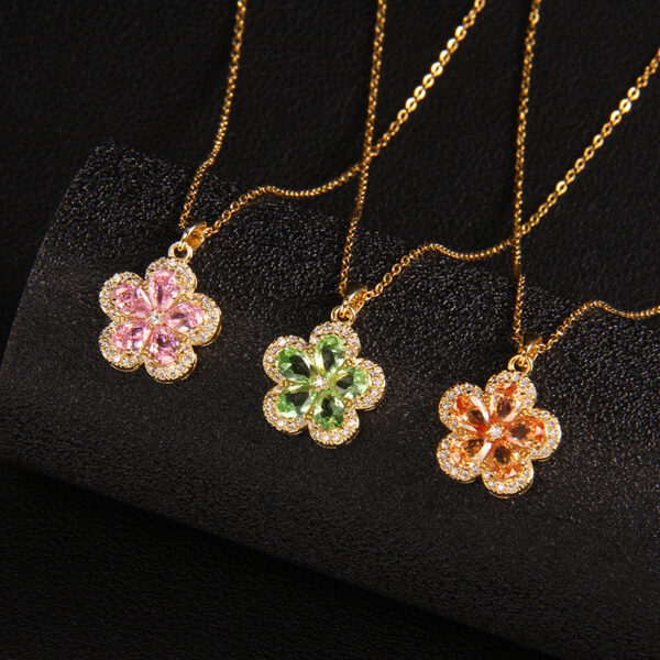 O1CN01sqF6NX20t028B9XyJ_2215152786906-0-cib Wholesale Four-leaf Clover Flower Pendant Titanium Steel Clavicle Chain