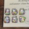 Wholesale 10pcs embossed house playing cartoon rabbit acrylic beads