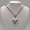 Wholesale Mini Silver Heart Photo Box Stainless Steel Necklace