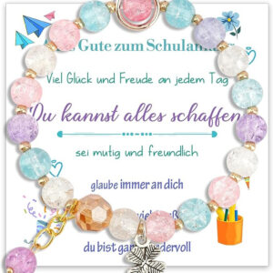 Four-leaf clover bursting bead bracelet