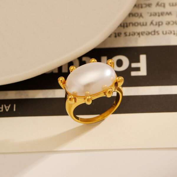 Wholesale Stainless steel ring plated with 18k gold