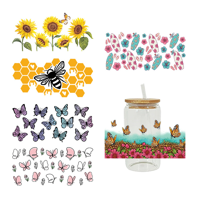 Wholesale New Cartoon printing UV C sticker crystal logo pattern 23 cmX11cm in stock