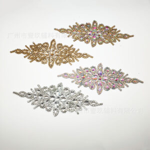 Wholesale Colored flower water diamond hot melt adhesive DIY Patches