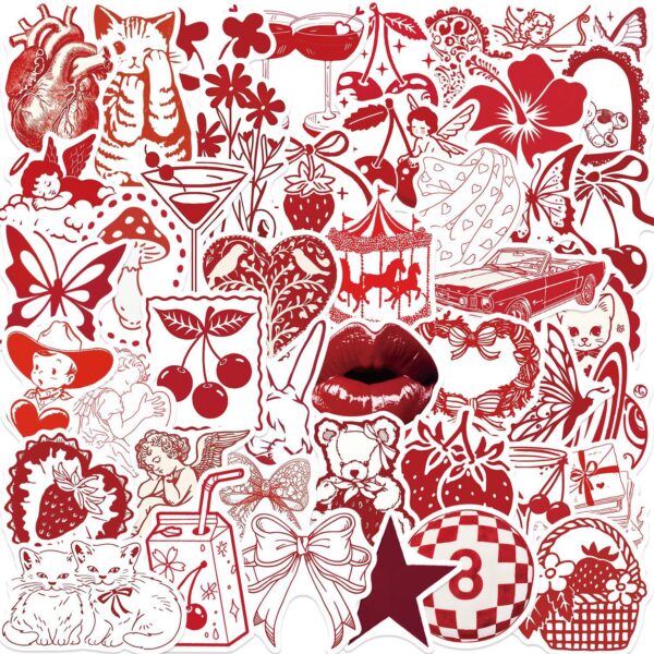 Wholesale 50pcs Cartoon Valentine's Day Simple Graffiti Stickers