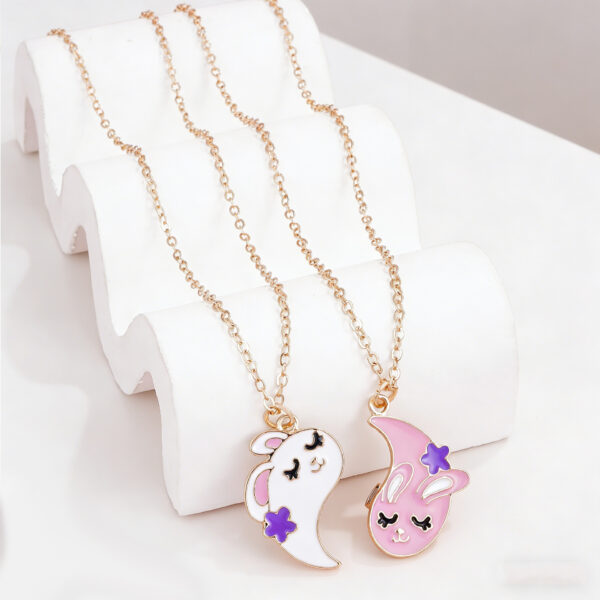 Wholesale cartoon animal colorful oil-drop necklace