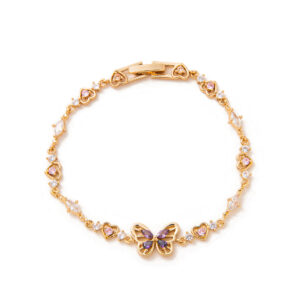 Hollow butterfly bracelet gold