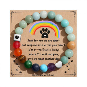 Amazon stone + dog paw bracelet