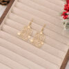 Wholesale Gold openwork number 2026 earrings