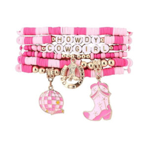 Pink polymer clay 6-piece set 2