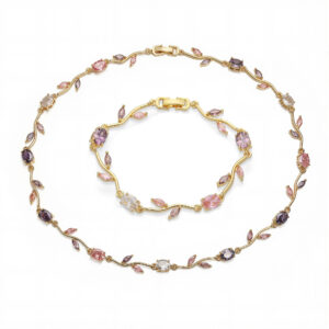 Golden purple pink diamond tulip set