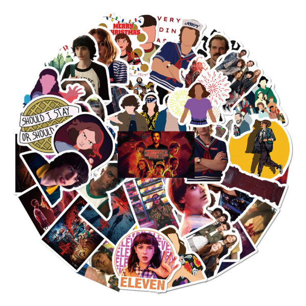 Wholesale 50 Tv Series Strange Stories 4 Stickers for Laptops, Ledgers, Water Cups, Decorative Waterproof DIY Stickers