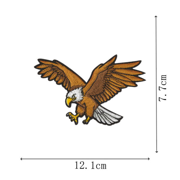 Wholesale Large Double-Gun Eagle Motorcycle Rider Suit Embroidery Patch DIY Handmade Premium Badge Embroidery Label Hand-sewn Adhesive Backing