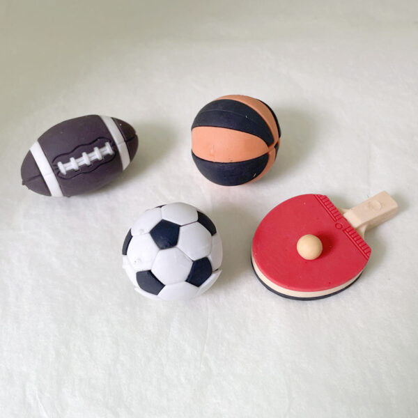 Wholesale Football basketball table tennis mini sports equipment model Doll Accessories