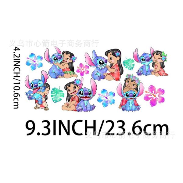Wholesale Popular Stitch Uv Dtf Transfer Crystal Transparent Sticker Waterproof and Scratch-Resistant Cartoon Cute Decoration Wholesale Cross-Border