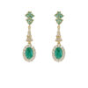 Wholesale Vintage emerald diverse shaped zircon earrings