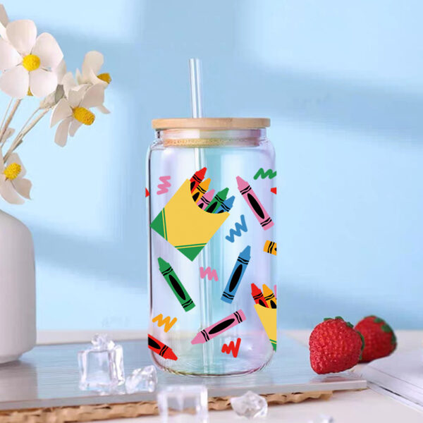 Wholesale UV Transfer Paste Glass Crystal Label Crystal Paste Cross-border Special Paste for 16oz Glass Cup 23cmX11cm