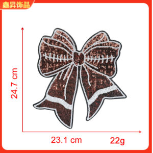 Hot melt glue*brown*bow*rugby bow*height 24.7*23.1cm