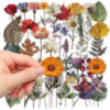Wholesale 50pcs plant and flower waterproof vinyl stickers
