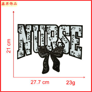 Hot melt glue*black*letter bow*bow nurse*height 21*27.7cm