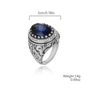 R2407-3 ancient silver sapphire / 6.