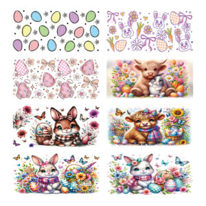 Wholesale UV transfer sticker for glass cups crystal label crystal sticker 16OZ UV DTF WRAPS