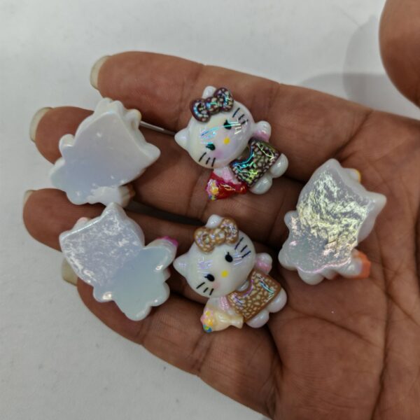 Wholesale Vertical Hole Plated Uv Color Bouquet Leopard Print Bow Cat OLY Exclusive