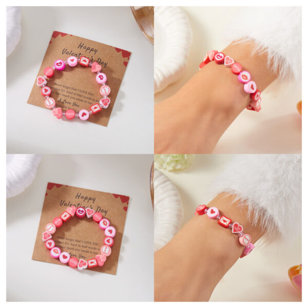 O1CN01tDb9HX1VUxRl5nIKO_2212503332657-0-cib Wholesale Soft Ceramic Valentine's Day Multi Color Love Bracelet