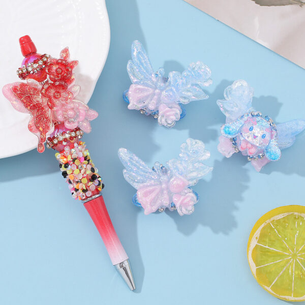 Wholesale 10pcs cartoon bead pen butterfly loose beads accessories