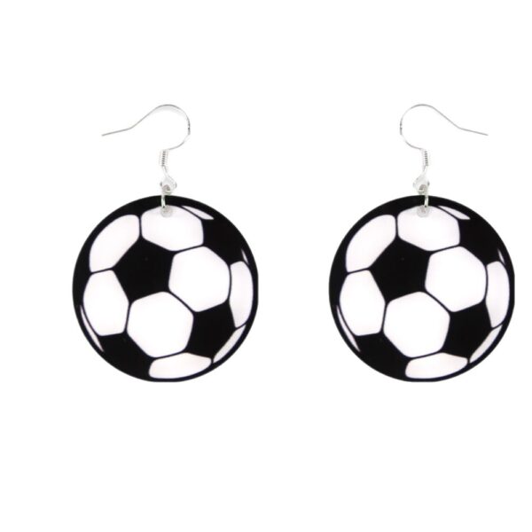 Wholesale creative football earrings acrylic sports earrings