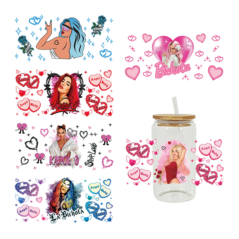 Wholesale Cartoon Cute Trendy Character Theme 16oz C UV DTF Wraps