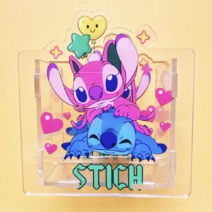 B596 - Stitch and Angel Pen Holder