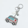 Wholesale Diamond-Encrusted Ambulance Keychain Creative Accessories