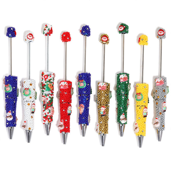 O1CN01tFzBS727RFdasw3Qn_2220917247793-0-cib Wholesale Christmas Colorful Snowman Beadable Pens