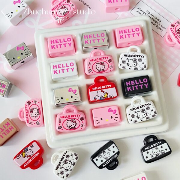 Wholesale Cute Bag Cartoon Cat Acrylic Print Beaded DIY Handmade Mobile Phone Chain Wind Chime Pendant Material Accessories