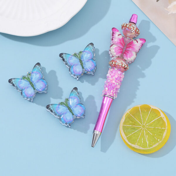 Wholesale 10pcs butterfly pen beads cartoon creative beads